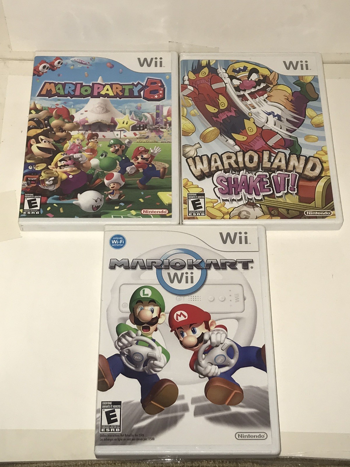 NINTENDO WII MARIO PARTY 8 MARIO KART WARIO LAND BOX MANUAL ONLY NO GAME 2002/7