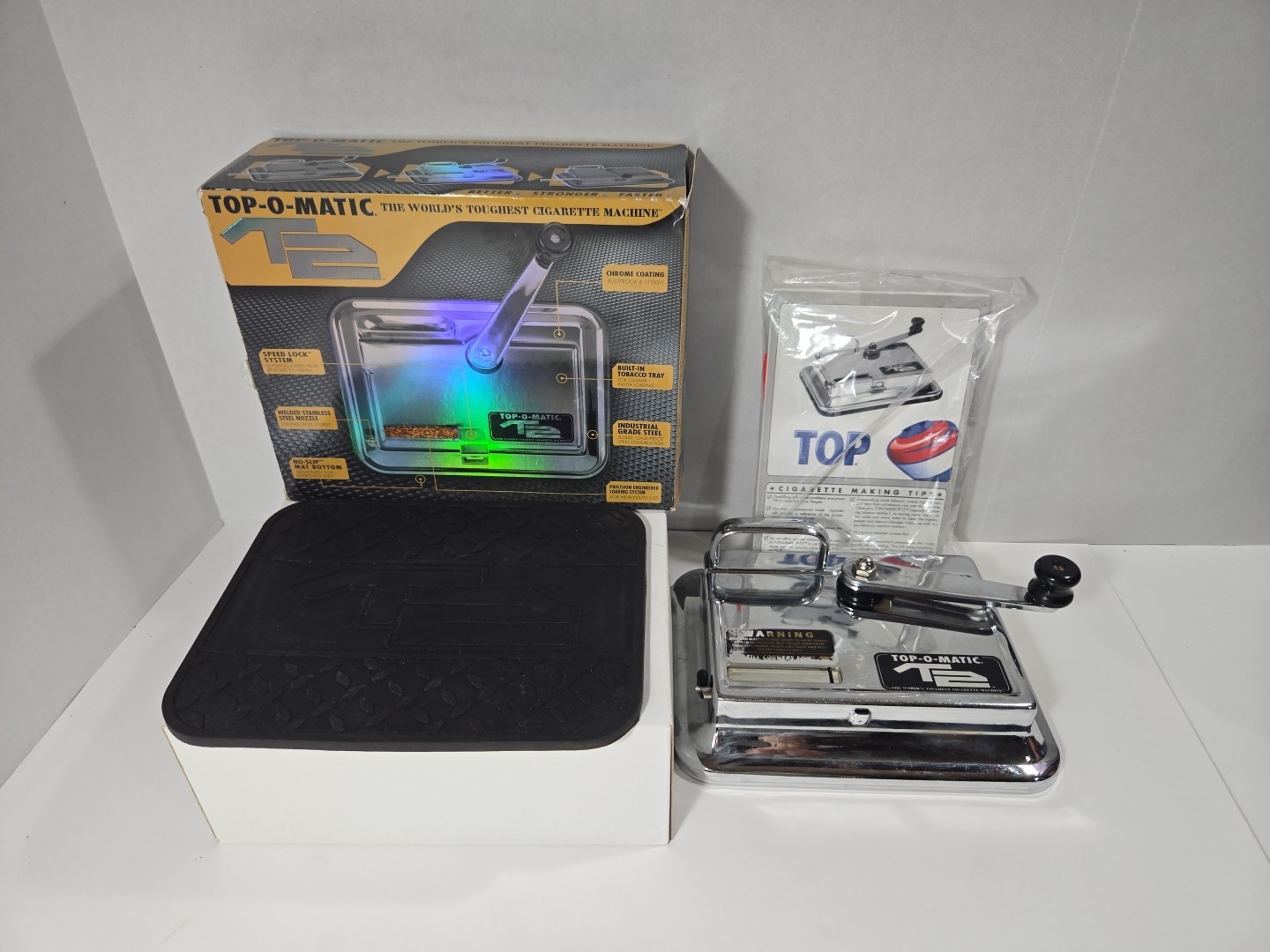 TOP-O-MATIC-T2'CIGARETTE ROLLING MACHINE W/BOX