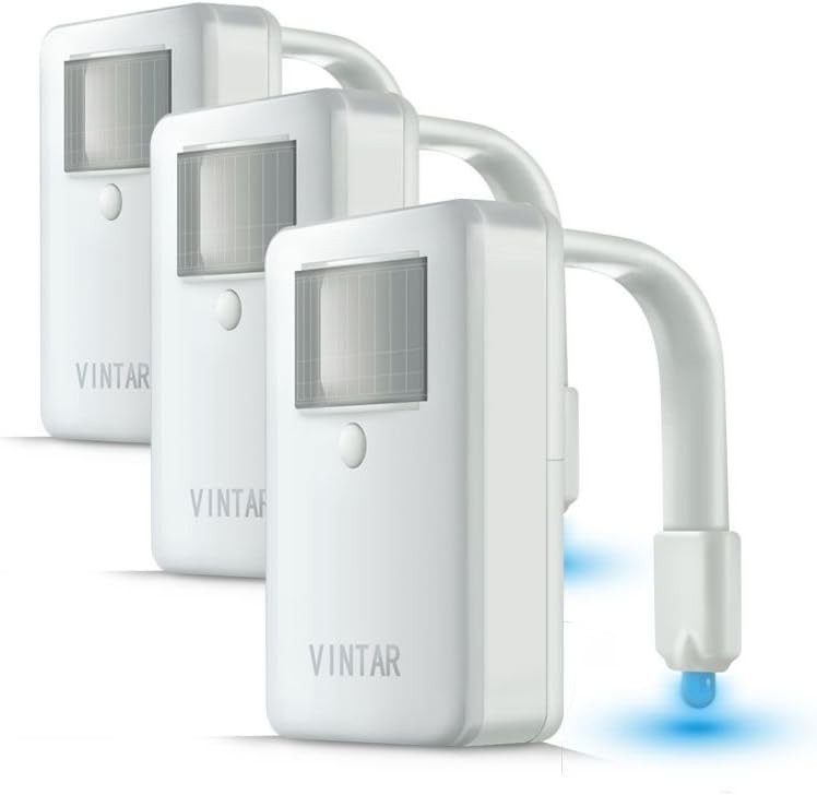 3 Packs 16 Color Motion Sensor LED Toilet Night Light,5 Stage Dimmer