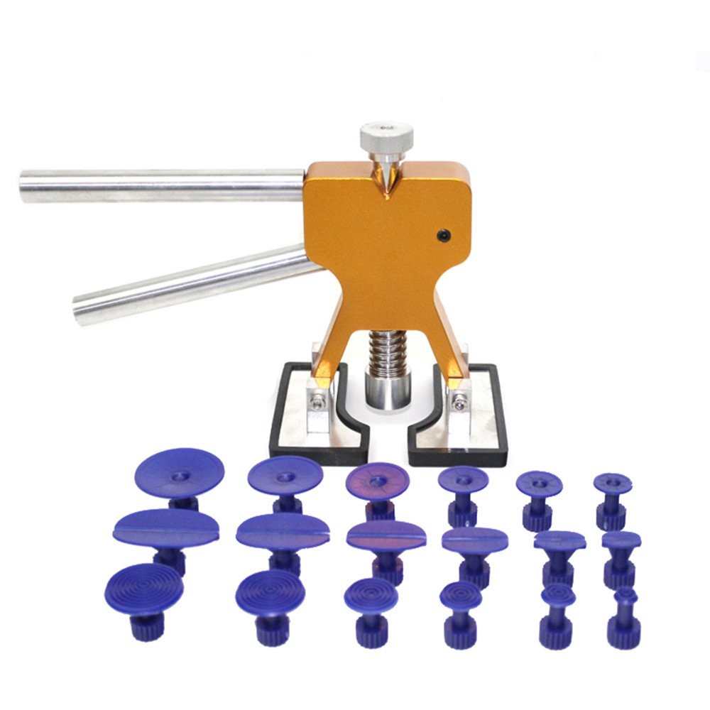 19 PCS Auto Body Paintless Dent Removal Repair Tool Kit Glue Puller Lifter