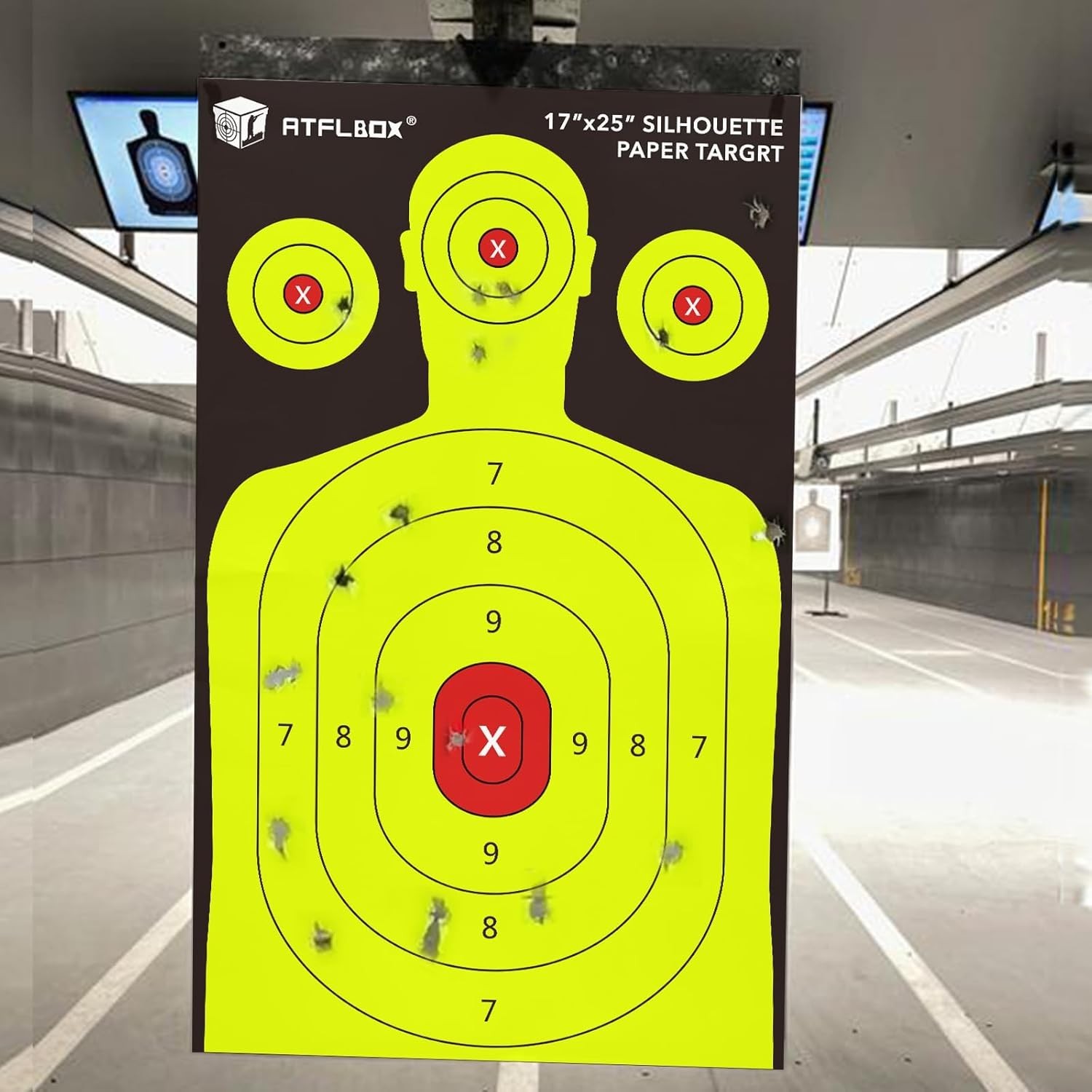 Silhouette Paper Target for The Range, 17X25 Inch High Visibility Target Paper f