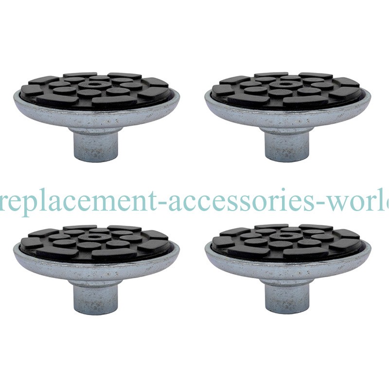 4x For Atlas Automotive Equipment Round Lift Pad With Rubber Pad (1 1/2" Peg)