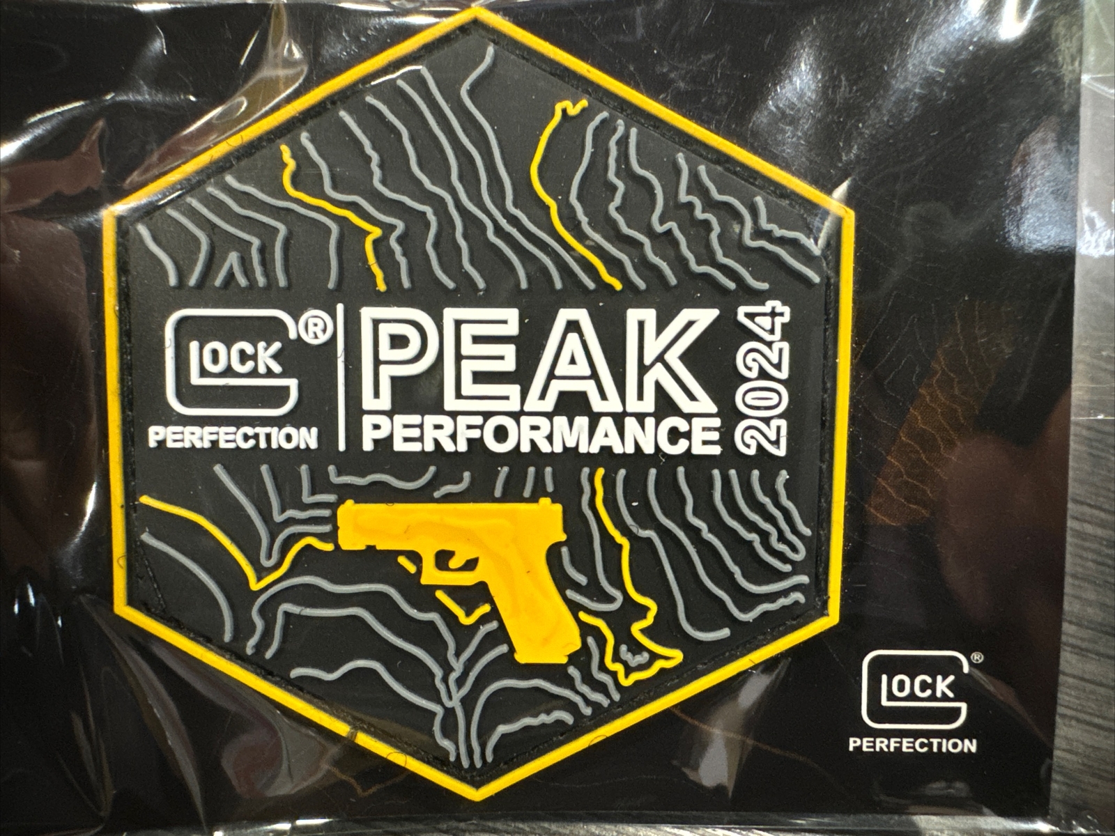 Glock Perfection Peak Performance Pistol Shot Show 2024 PVC Hook  Loop Patch New