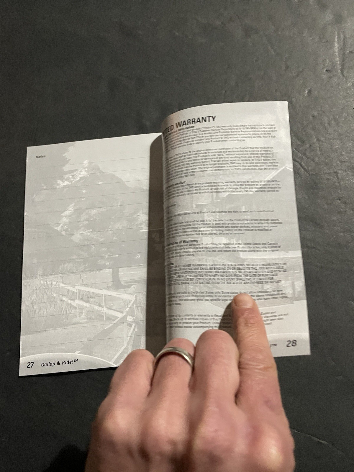 gallop and ride wii Manual only