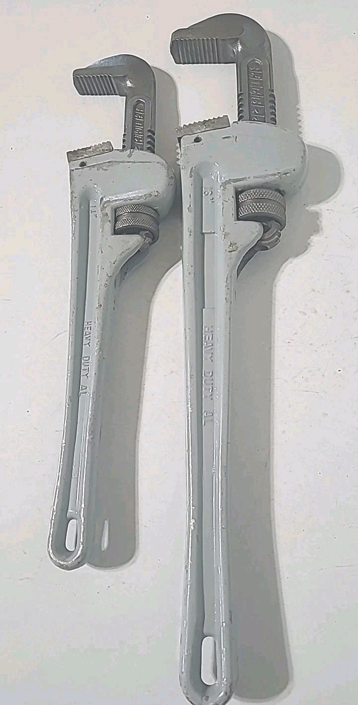 Aluminum Pipe Wrenches 18" &  14” Tool Set Of Two Tools.