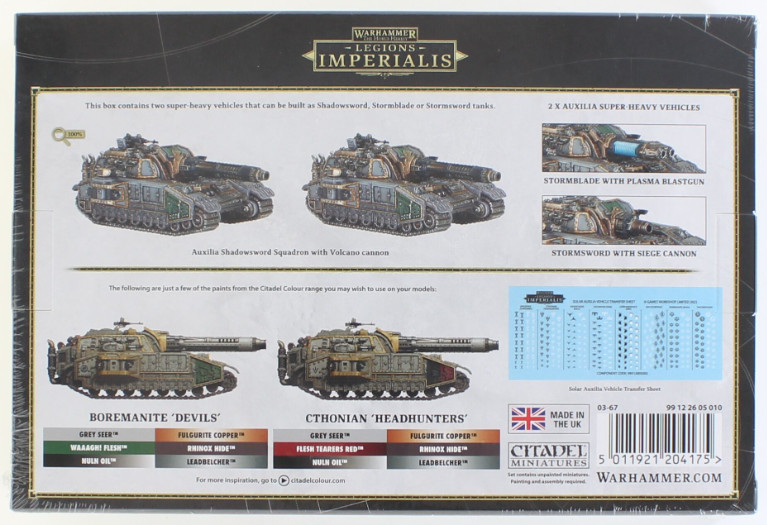 Legions Imperialis: Shadowswords,Stormblades,Stormswords (2) NEW in BOX