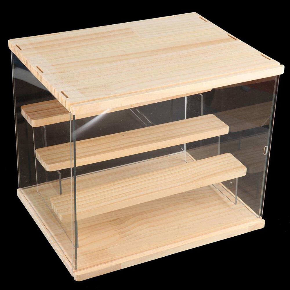 4-Layer Showcase Storage Box Dust-proof Stairs Acrylic Display Case Clear Box