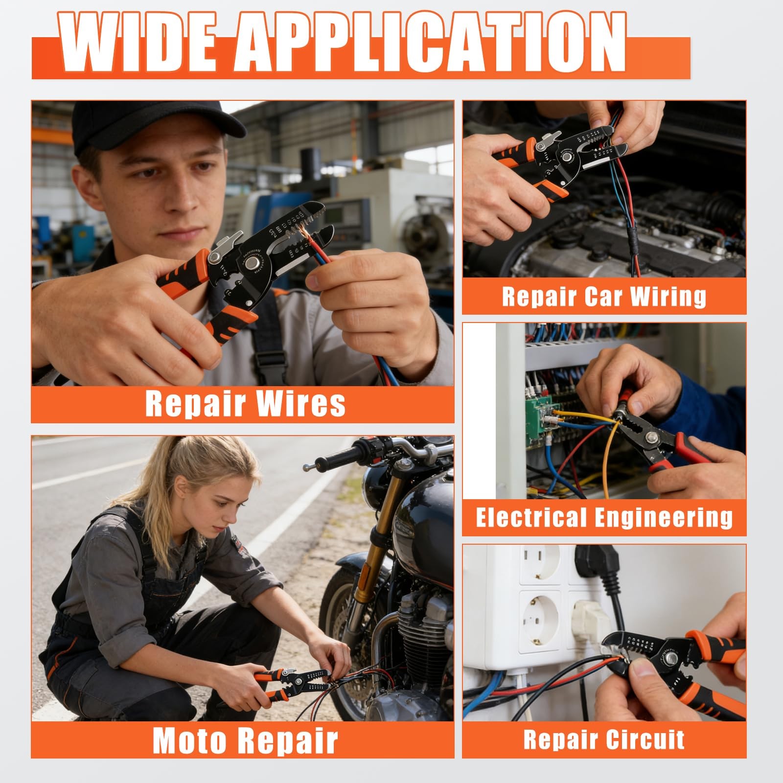 Wire Stripper Tool Crimper Cutter Pliers Electrical Cable Cutting Hand Tool