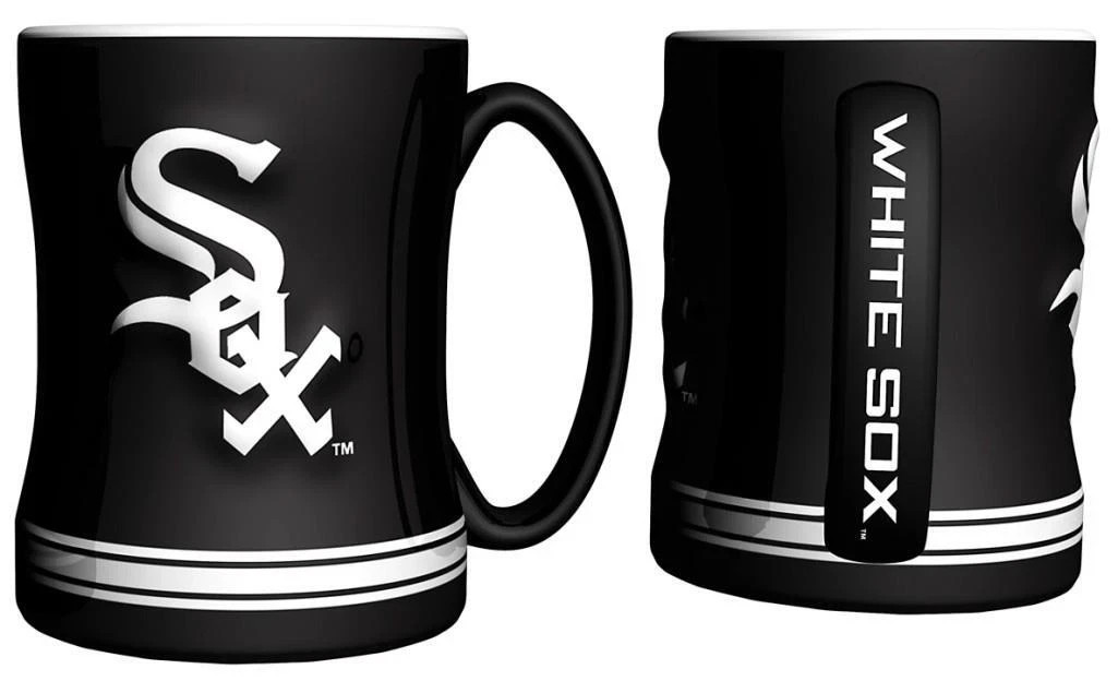 Chicago White Sox Ceramic Relief 14oz Coffee Mug FREE SHIPPING MLB NWT