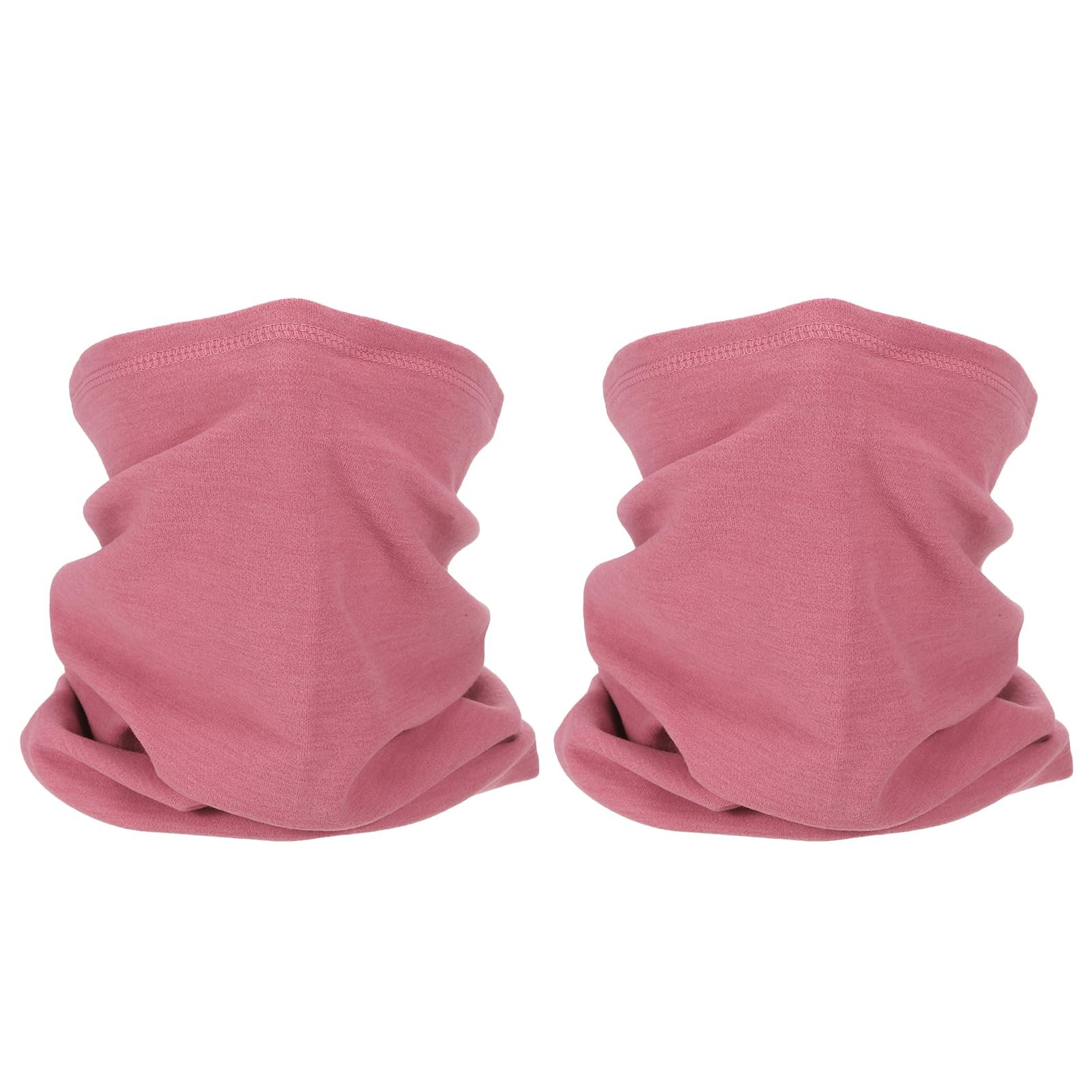 PATIKIL Winter Neck Warmer, 2 Pack Windproof 8.66 x 5.91 inch (L*W), Rose Red