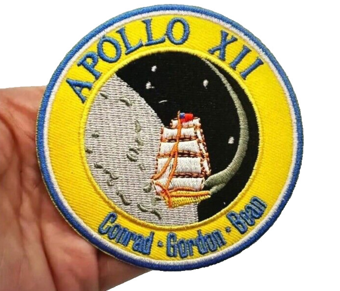 NASA APOLLO 12 (CONRAD-GORDON-BEAN) EMBROIDERED IRON-ON PATCH...STUNNING!!!