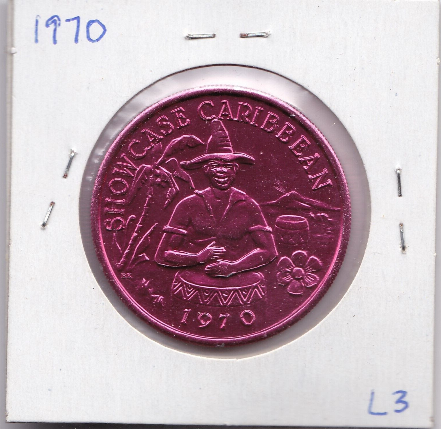 1970 Mardi Gras Doubloon SHOWCASE CARIBBEAN (L3)