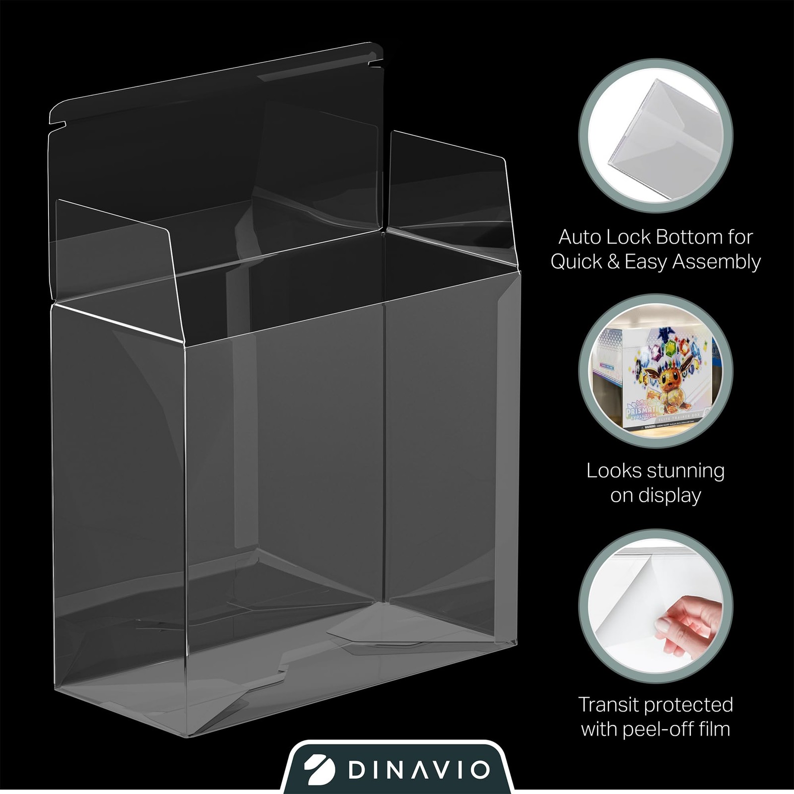 PET Plastic ETB Protector Case 5 Pack - Elite Trainer Box Protector - ETB Cas...