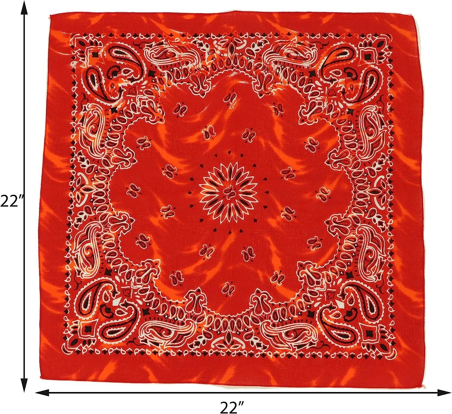 Modern Tie Dye Bandana-Red