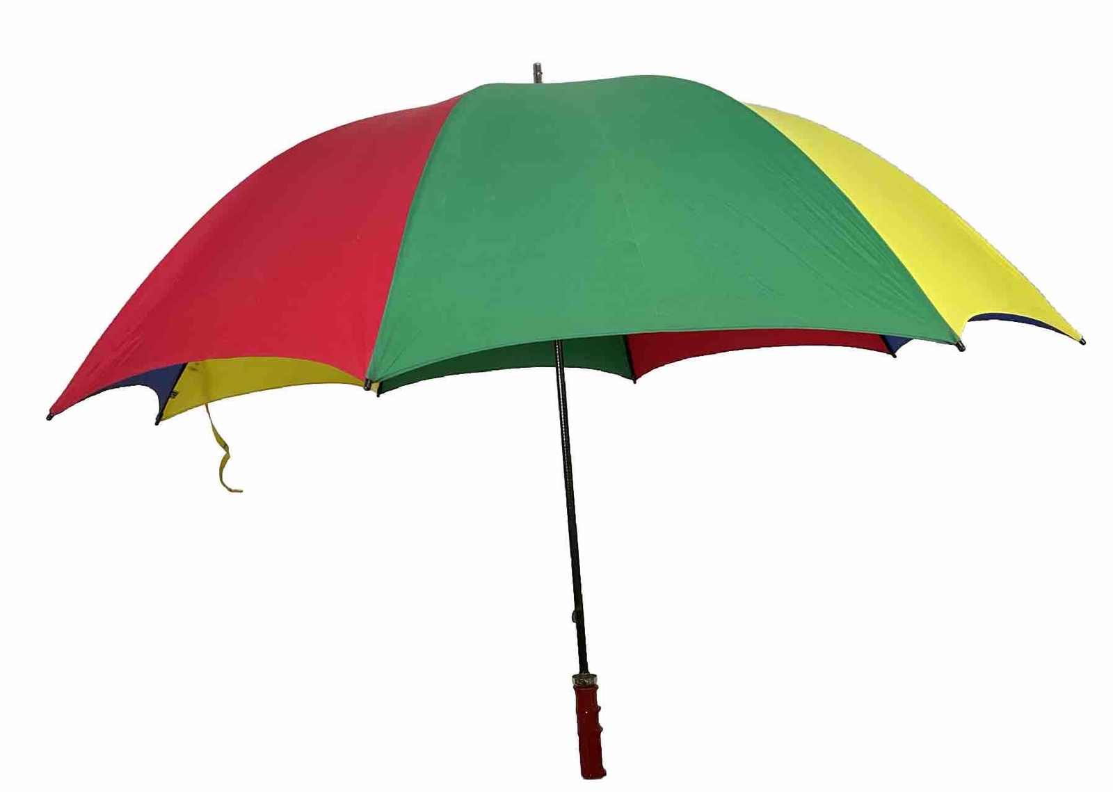 Vintage 80s Flextech Multicolored Rainbow Large Golf Umbrella NWT Never Used