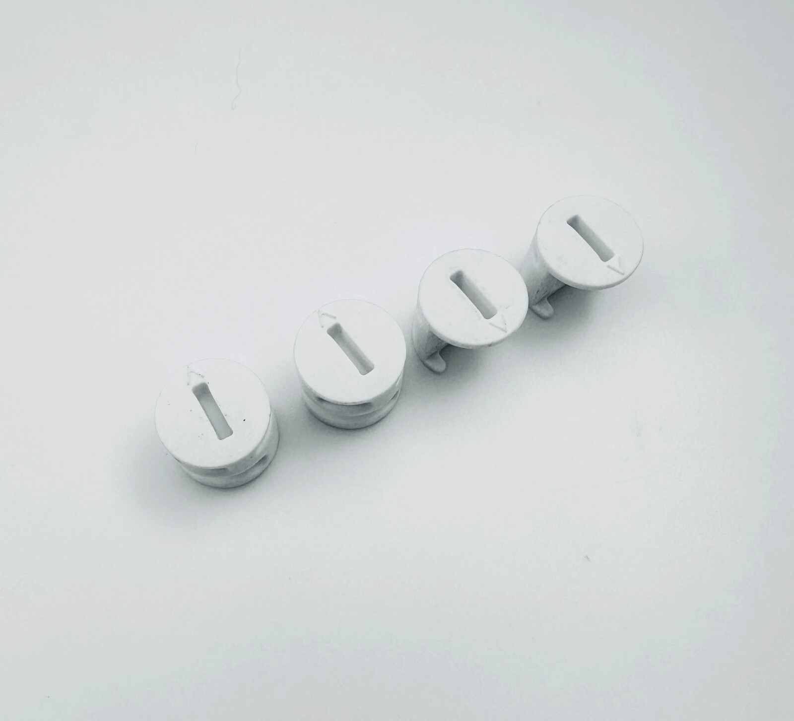 Ikea Plastic cam lock nuts, Part # 119252, white (4 pack) - NEW