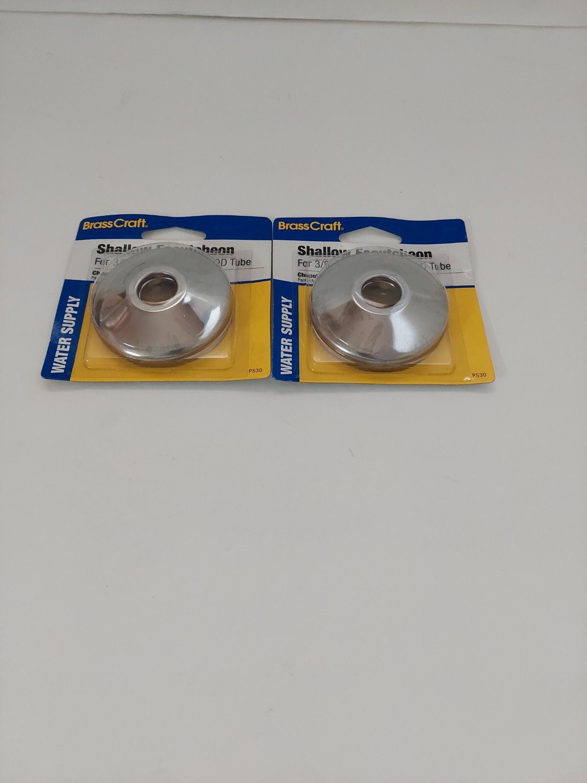2 Pack BrassCraft PS30 Chrome Stainless Steel Faucet Escutcheon 3/8 Dia. in.
