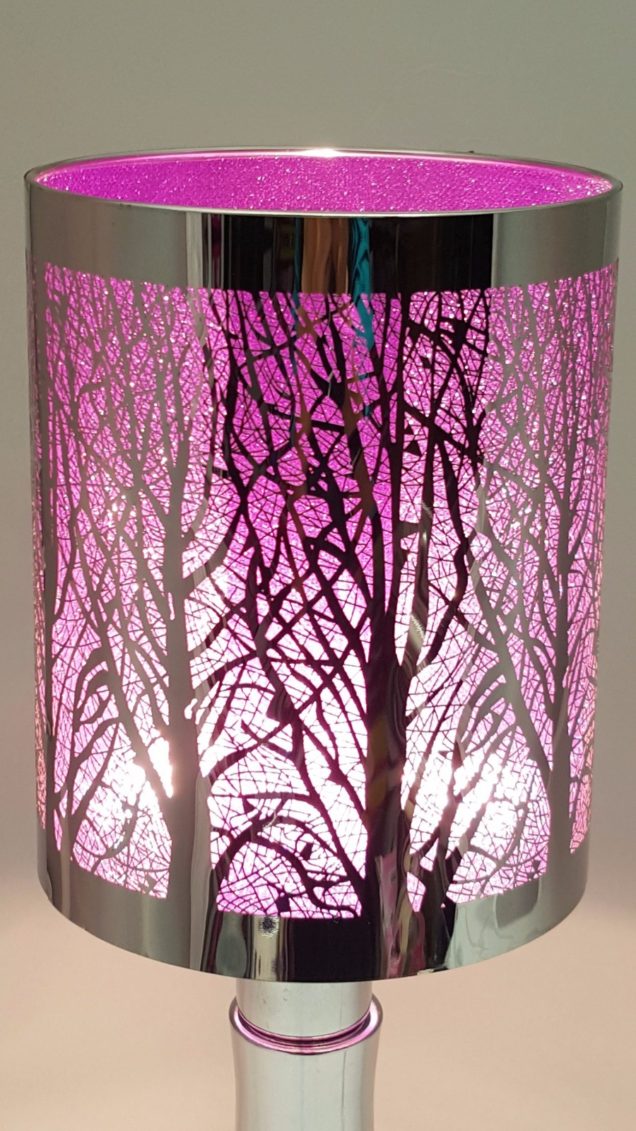 Fragrance ** Stainless Steel Table Touch Lamp Tree (Purple) Silver color