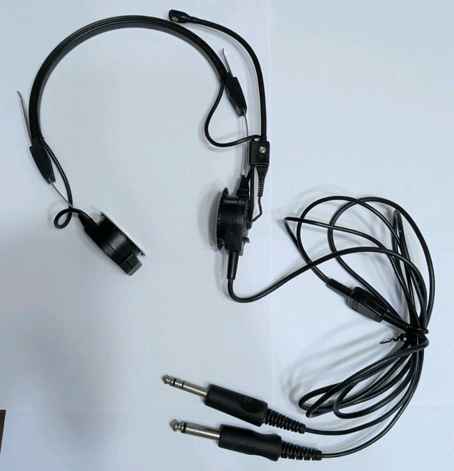 Vintage Telex Airman 750 Dual Pilot Headset Used Untested