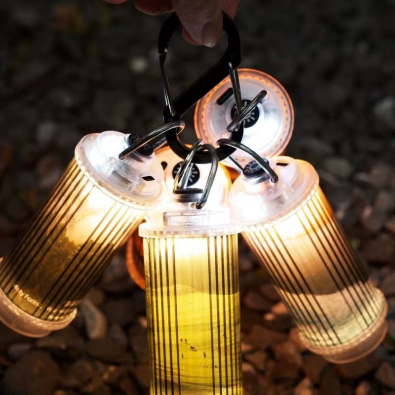 Rechargeable LED Hanging Camping Bottle Light Lamp with Eight Lighting Modes