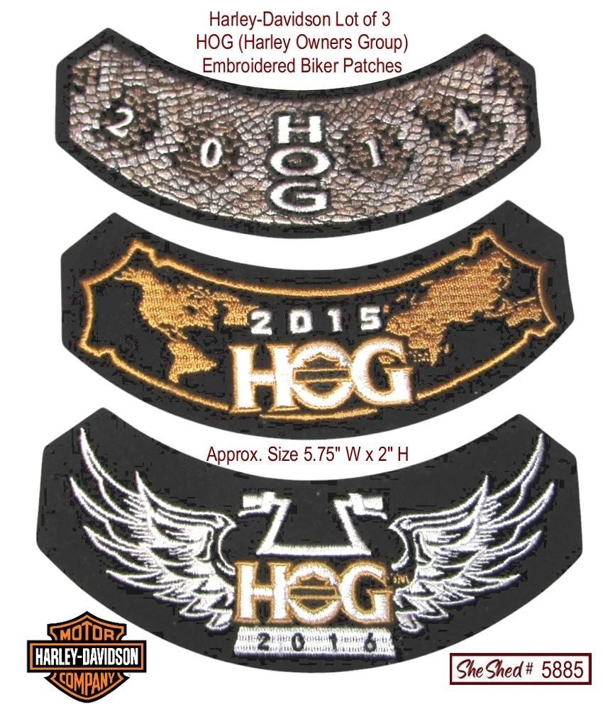 Harley Davidson HOG Patches Lot 3 Harley Owners Group 2014 2015 2016 Biker