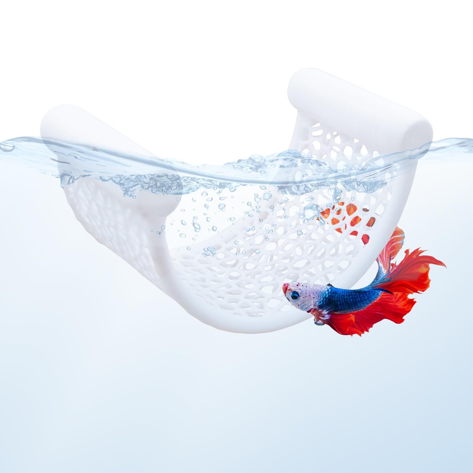 Betta Fish Tank , Floating Plastic Rest Hammock Platform, Aquarium Decor, Bet...