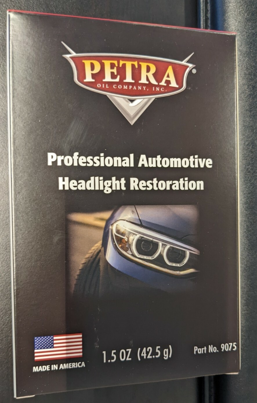 PETRA Professional Headlight Restoration Kit. Clean up your Dull/Hazy Headlights