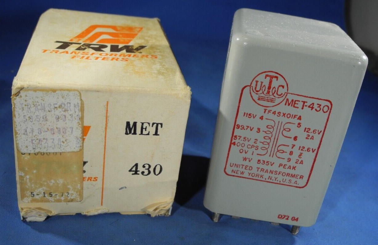 United UTC TF4SX01FA Power Transformer MET-430 NEW IN BOX! (FREE & FAST SHIP!)