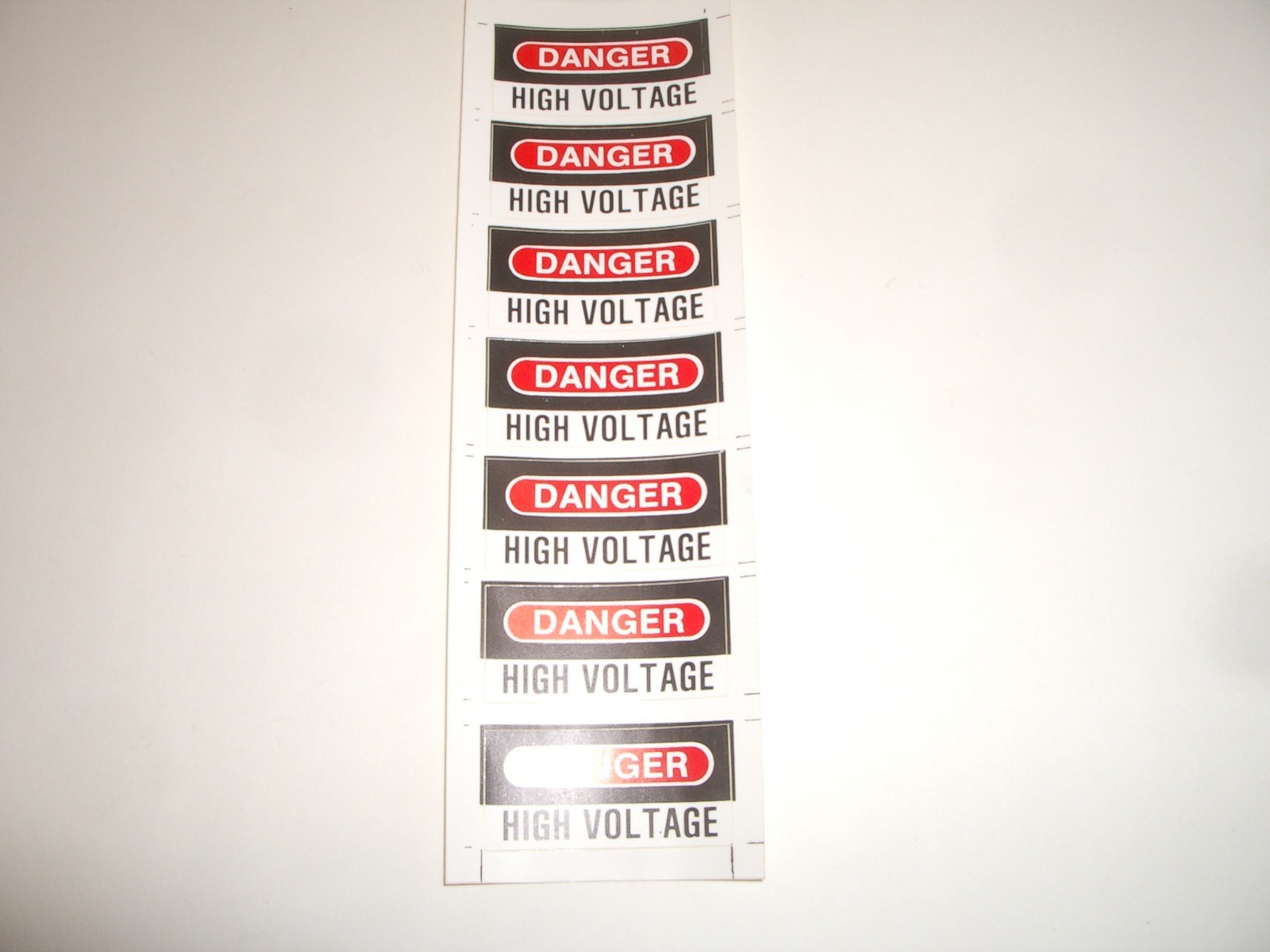 7x DANGER HIGH VOLTAGE DECAL LABEL STICKER 2-1/4" x 1-1/4"