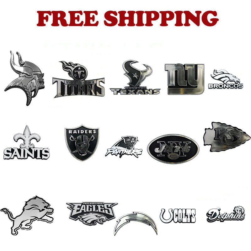 Brand New NFL Chrome 3 D Sticker Decal Emblem Car Truck SUV Made in USA