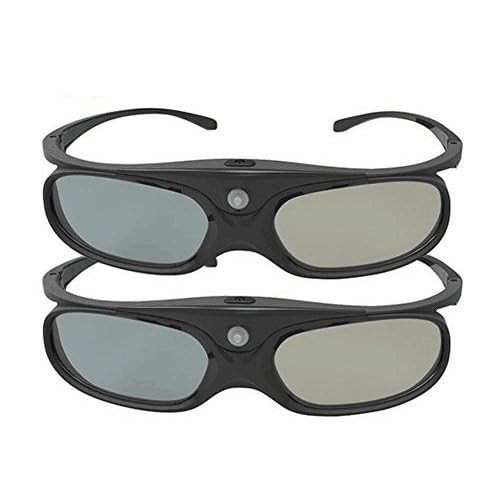 3D DLP Glasses, 144Hz Active Shutter, Rechargeable, 30H Use, 2 Pack - Projector