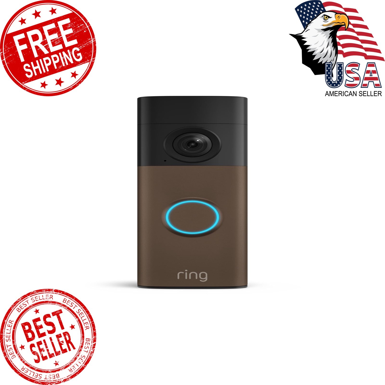 Ring Doorbell Matte Mocha 2K Video Zoom Talk