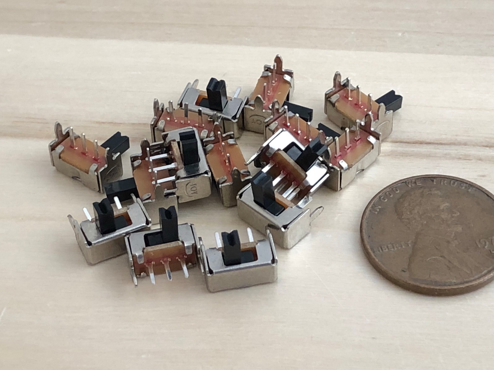 15 pieces Mini SPDT Slide Switch YT1998 SK12D07 SK12D07VG4 3Pin On Off PCB c28