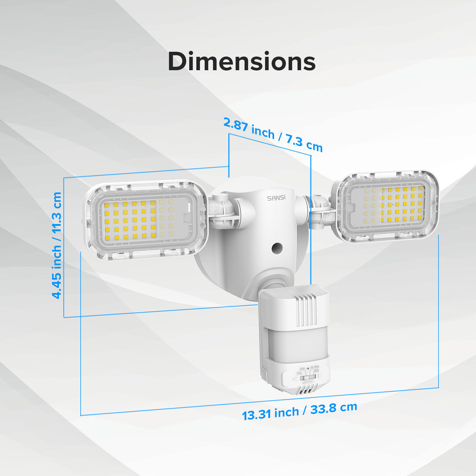 2Pack 10,000LM LED Motion Sensor 90W Spotlight Remote Control Outdoor Floodlight