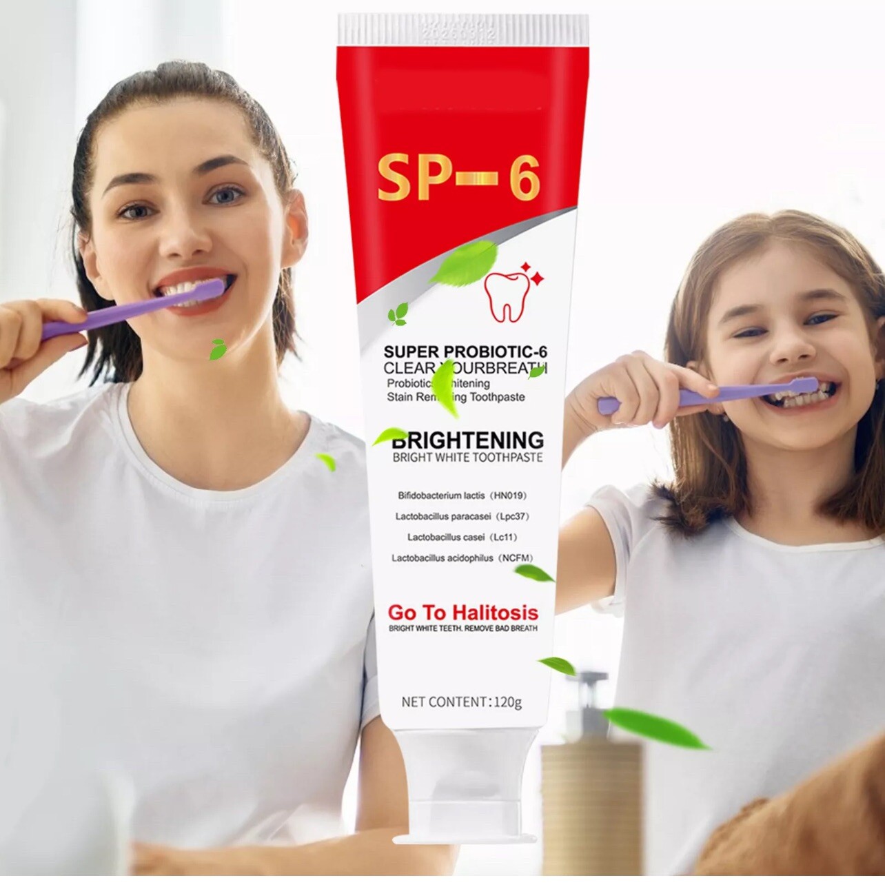 4Pcs Super Probiotic SP-6 Toothpaste, Probiotics Bright White