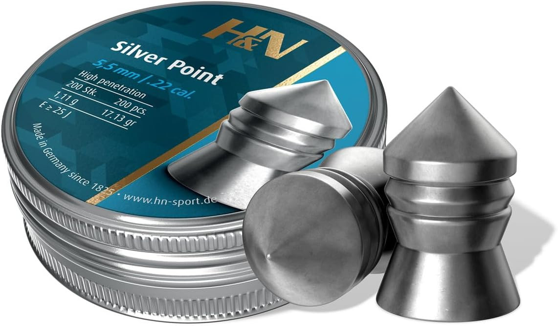 H&N Sport Silver Point .22 Cal. 17.13 Grain Pellets - 200 pcs