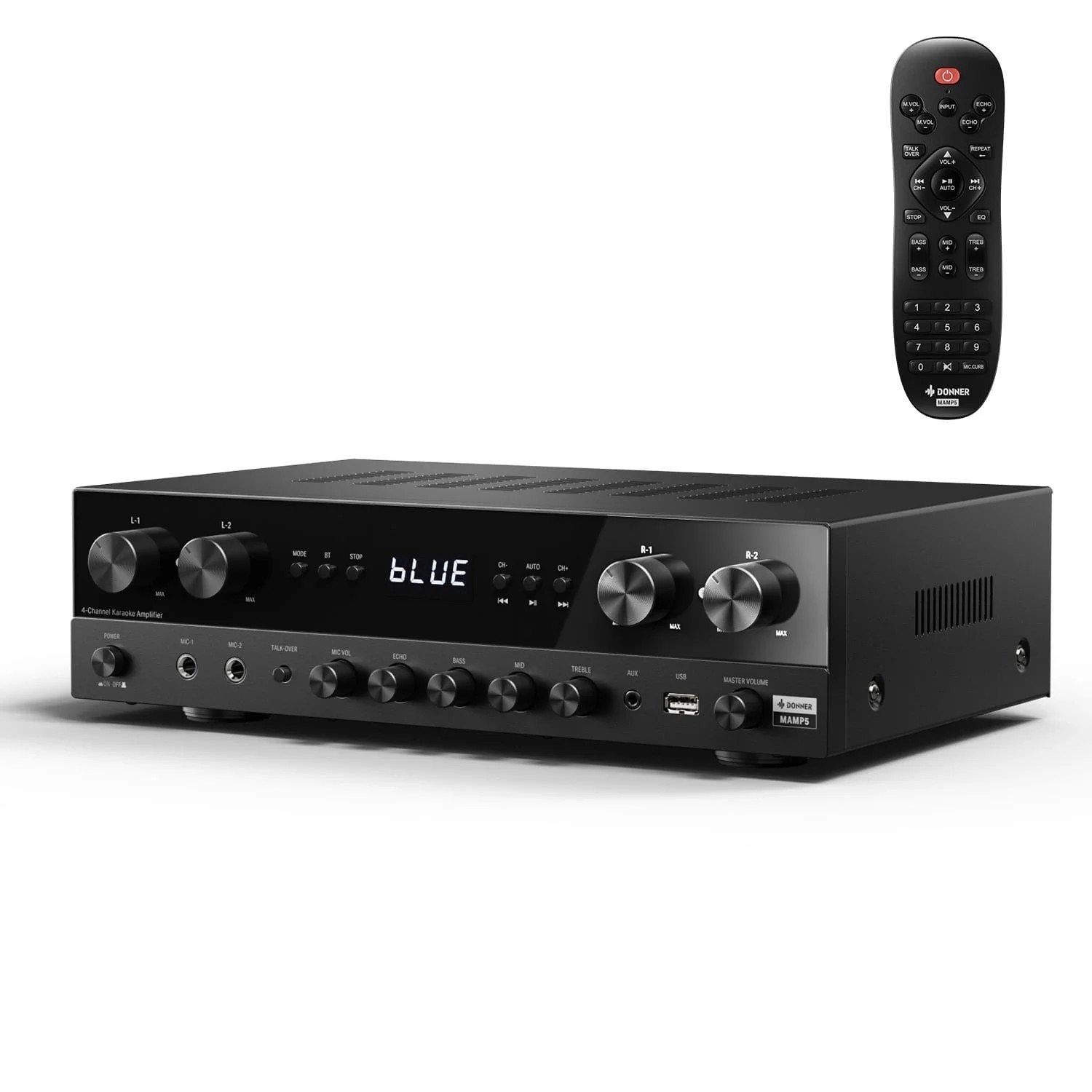 Stereo Receivers 1000W 4 Channel Home Audio Amplifier, Karaoke, Theater Speak...