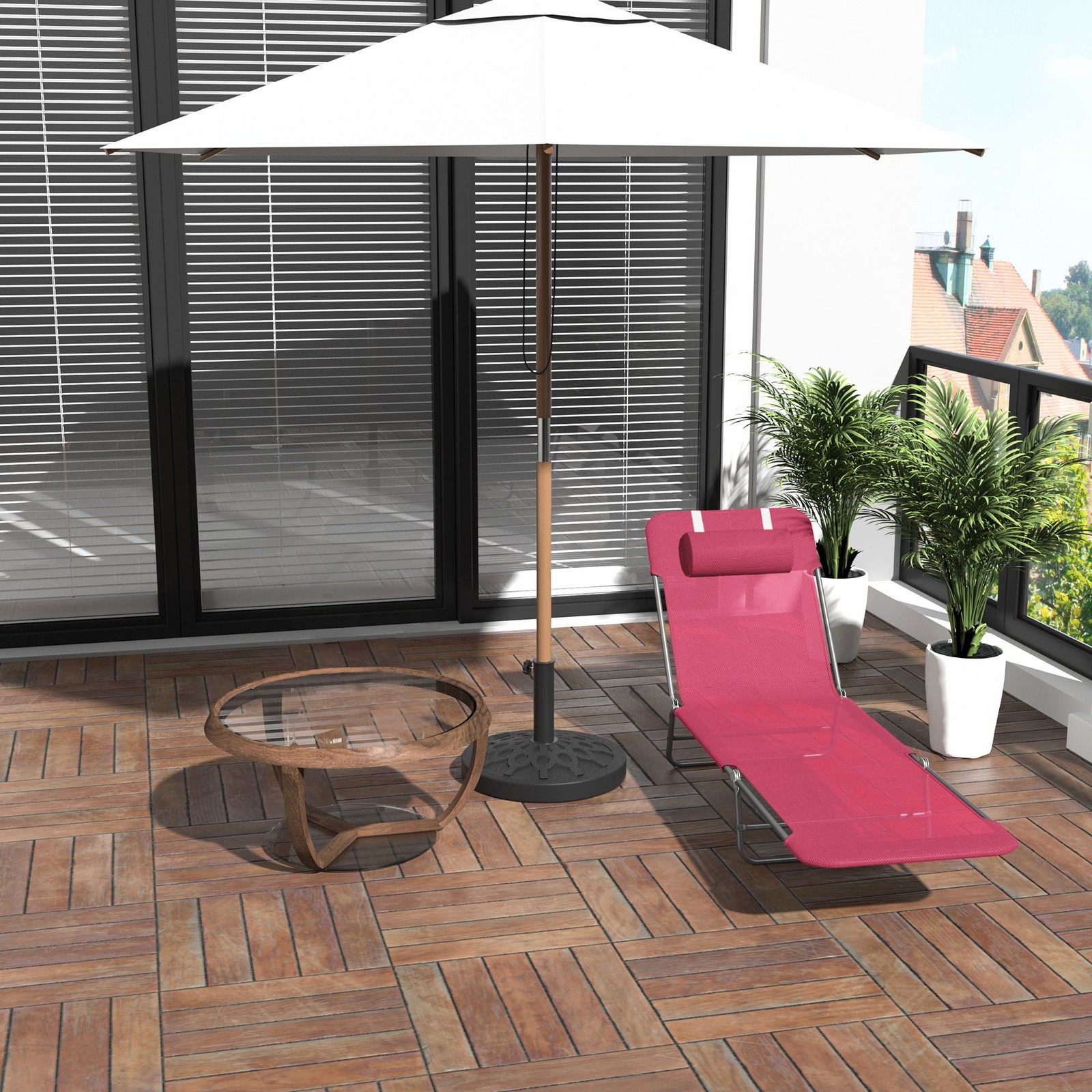 Durable Steel Frame Lounge Chair with Quick-Dry Fabric 264lb Pink
