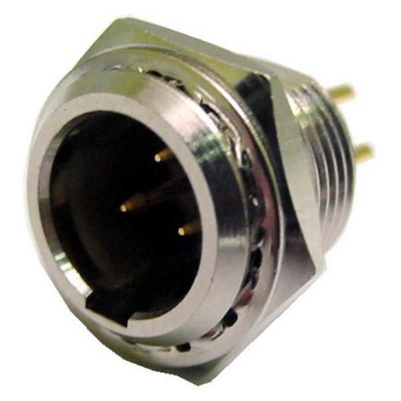 Mini XLR 4pin Male Chassis Mount