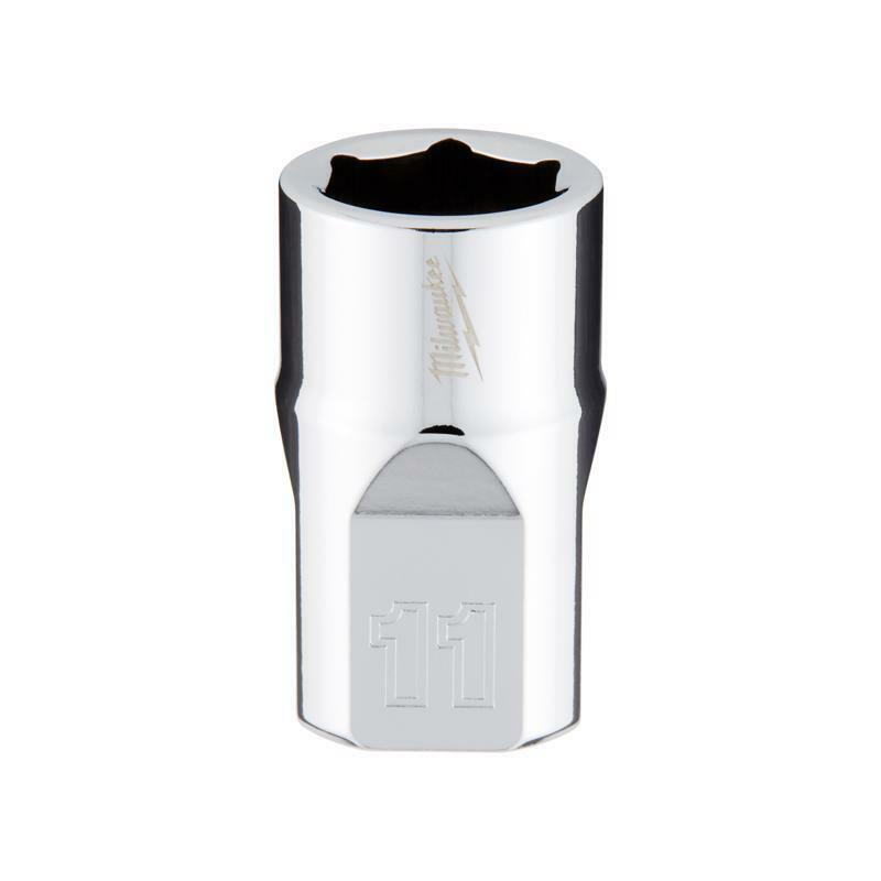 Milwaukee 11 mm X 3/8 in. drive Metric 6 Point Standard Socket