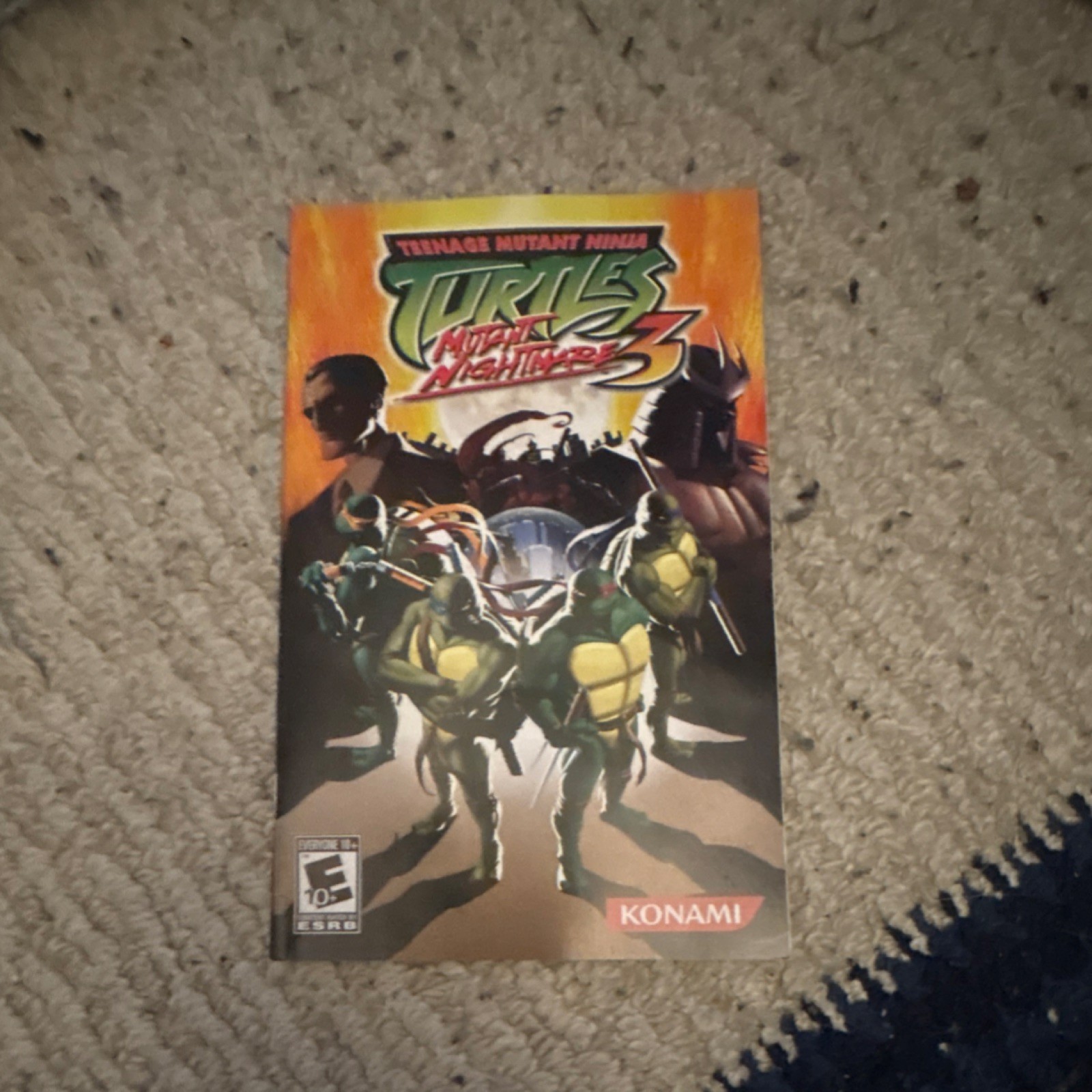 Konami Teenage Mutant Ninja Turtles 3 Mutant Nightmare Manual PS2 English