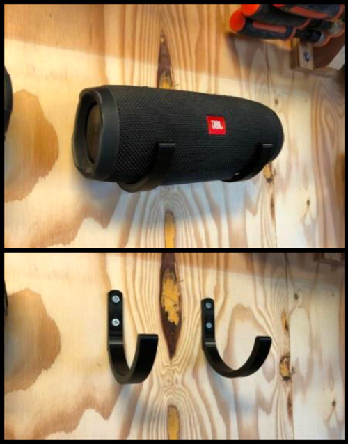3D Printed Wall Mount Hooks for JBL Charge 3 & Charge 4 Bluetooth Speaker