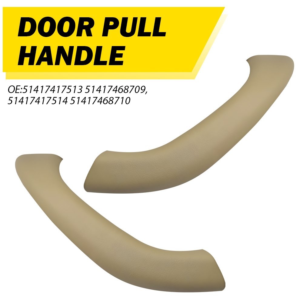 Pair Interior Beige Door Pull Cover Handle Trim For BMW X2 X1 F48 F49 2016-2021