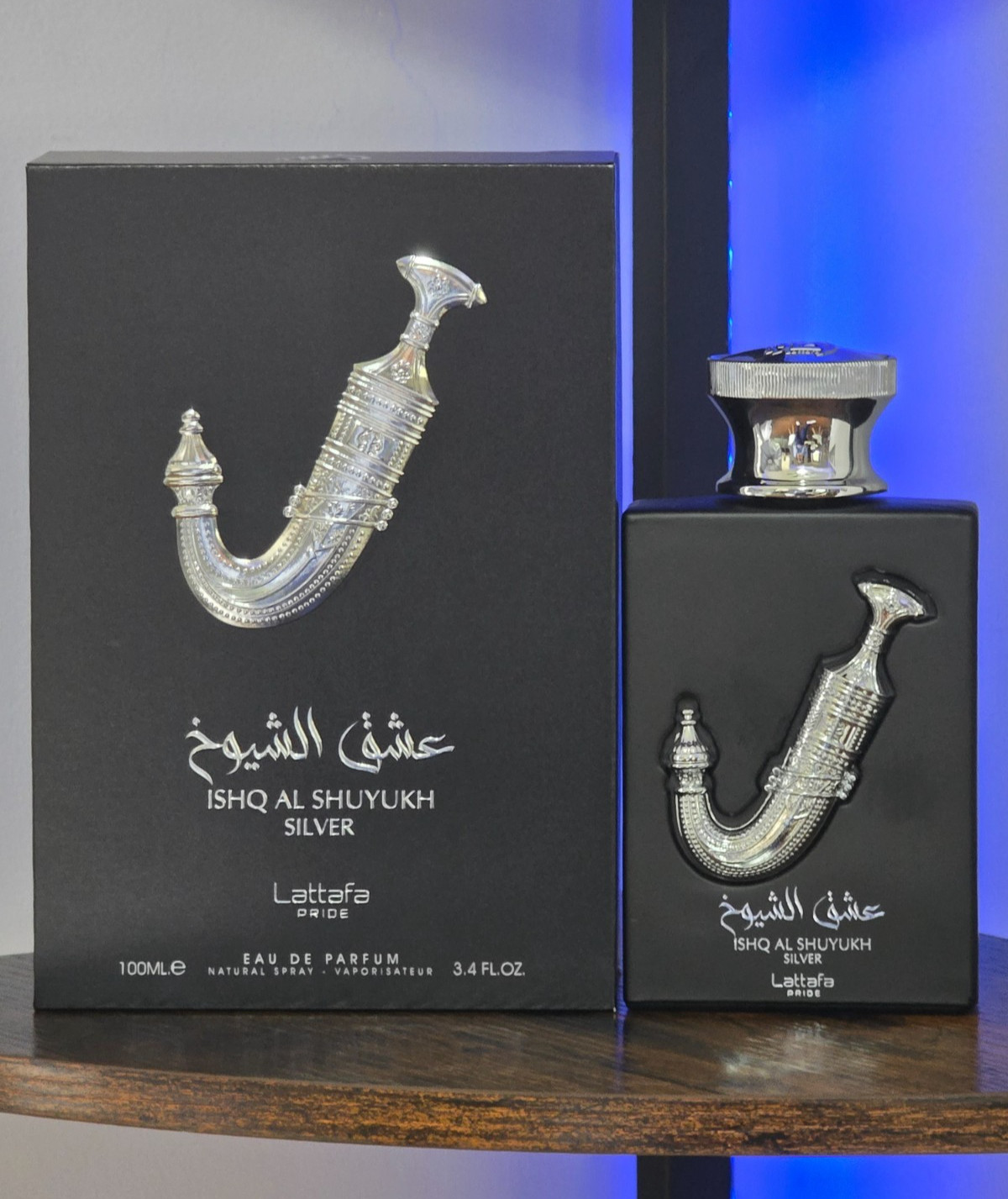 Lattafa Ishq Al Shuyukh Silver 3.4oz EDP Spray Unisex New In Box Free Shipping.