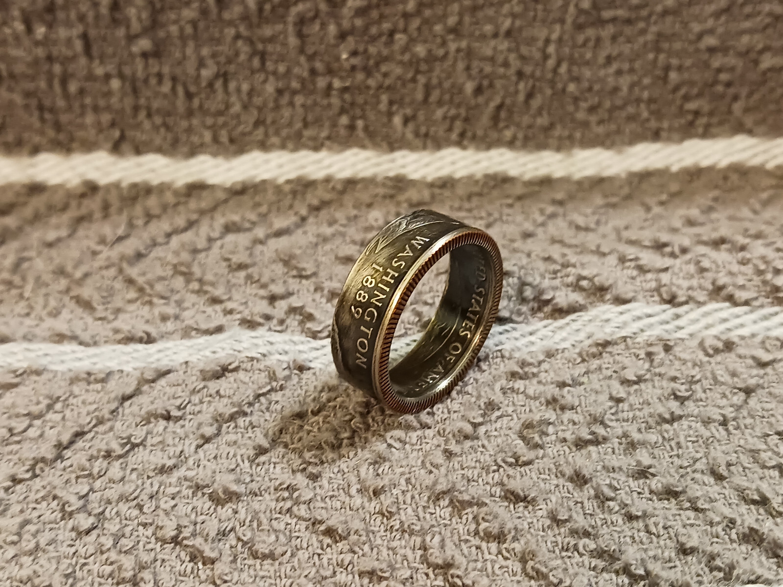 Washington Handcrafted Washington Quarters coin ring, size 7 (2007)