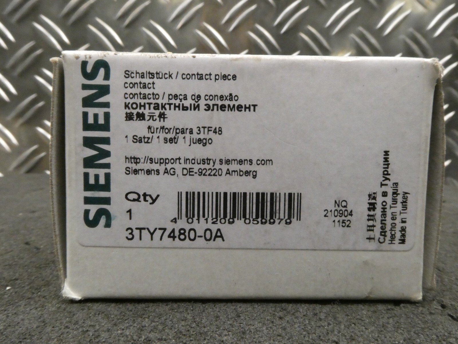 Siemens contact piece 3TY7480-0A contact piece