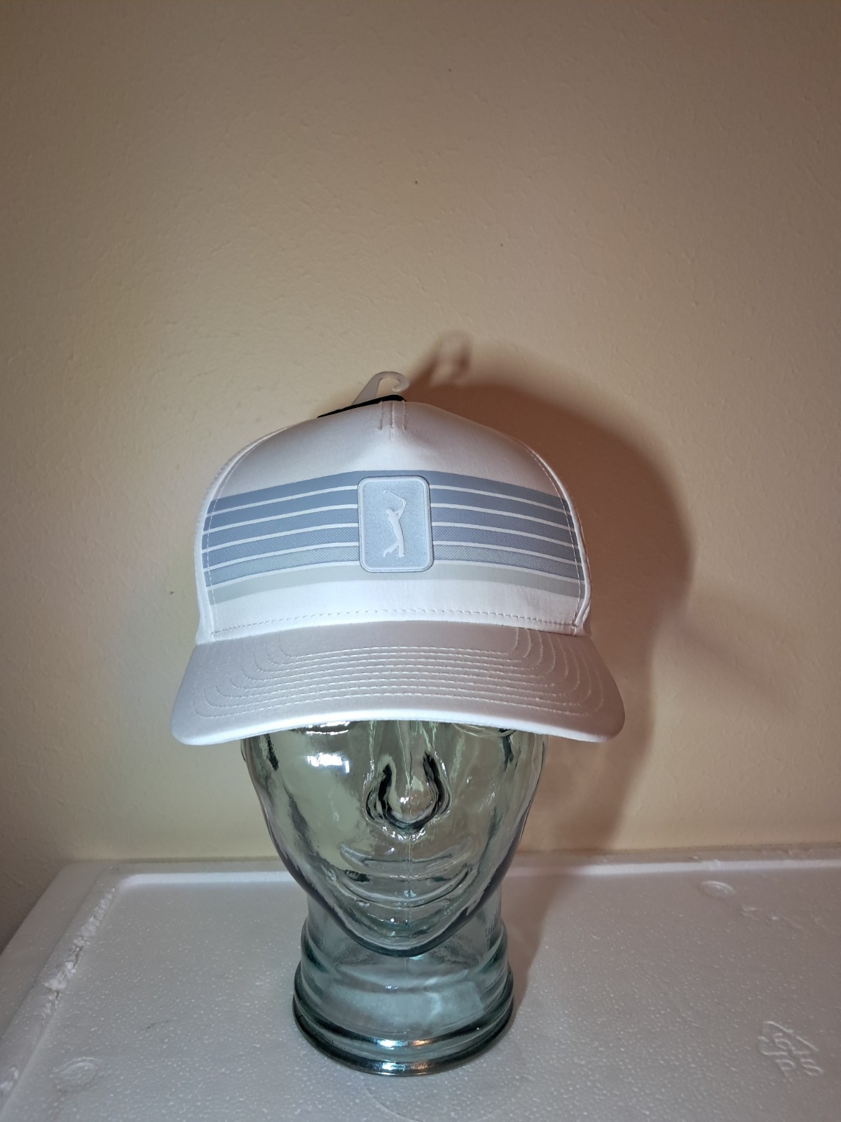 PGA Tour Pro Series USA Adjustable Golf Hat Cap Bright White