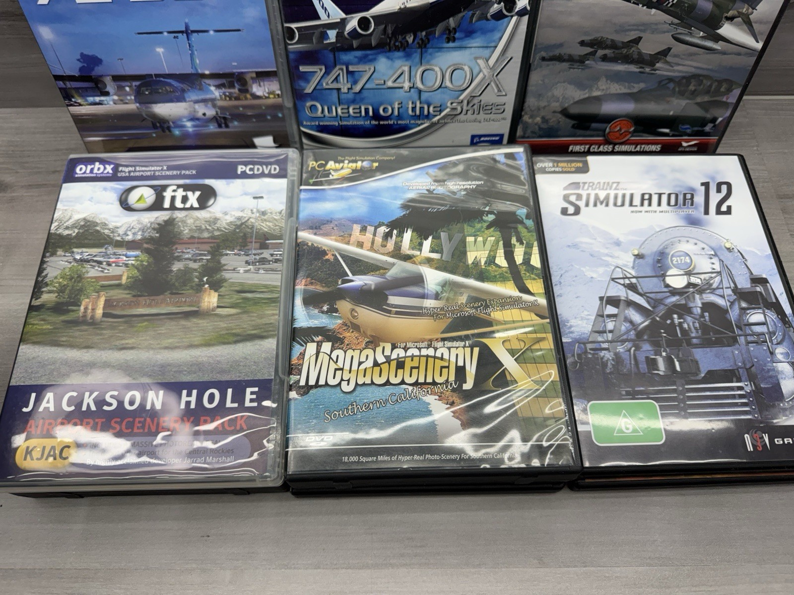 Large Lot Of Flight & Train Simulator Software Add-ons& Aviation Test Prep DVDs