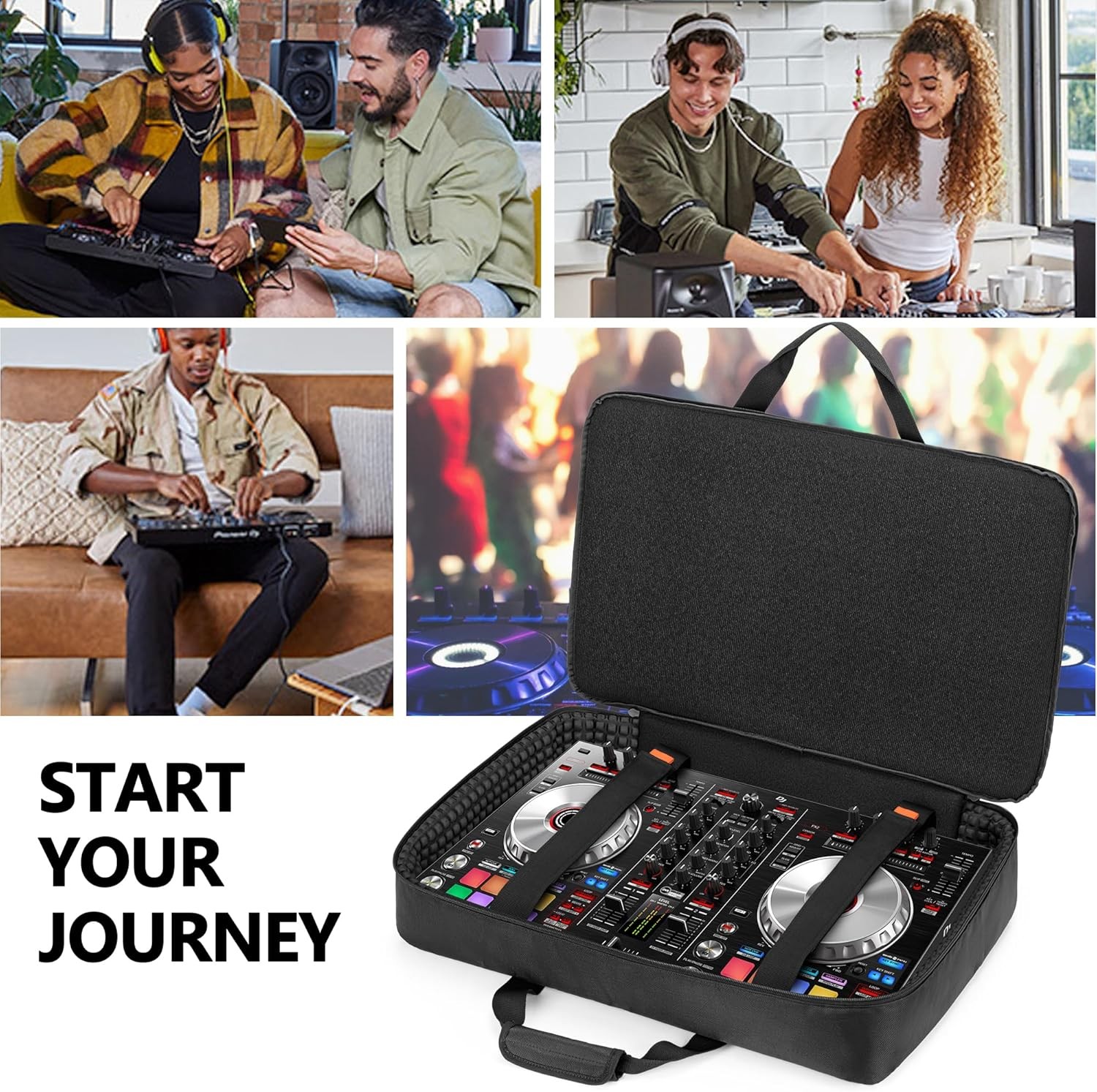 DJ Controller Carrying Case Compatible with Pioneer DDJ SR/DDJ SR2 / DDJ REV1 /