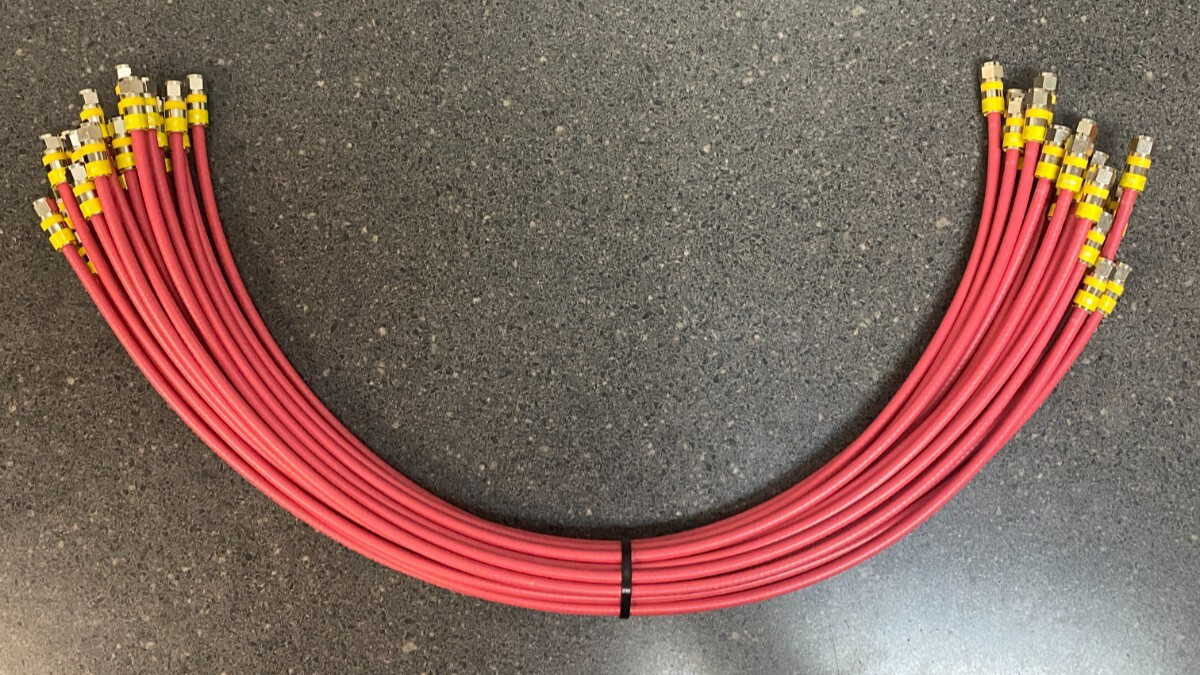 25- RG-59 Headend Coax  Jumper Cables Belden 75 OHM (28 in) (Digicon Connectors)